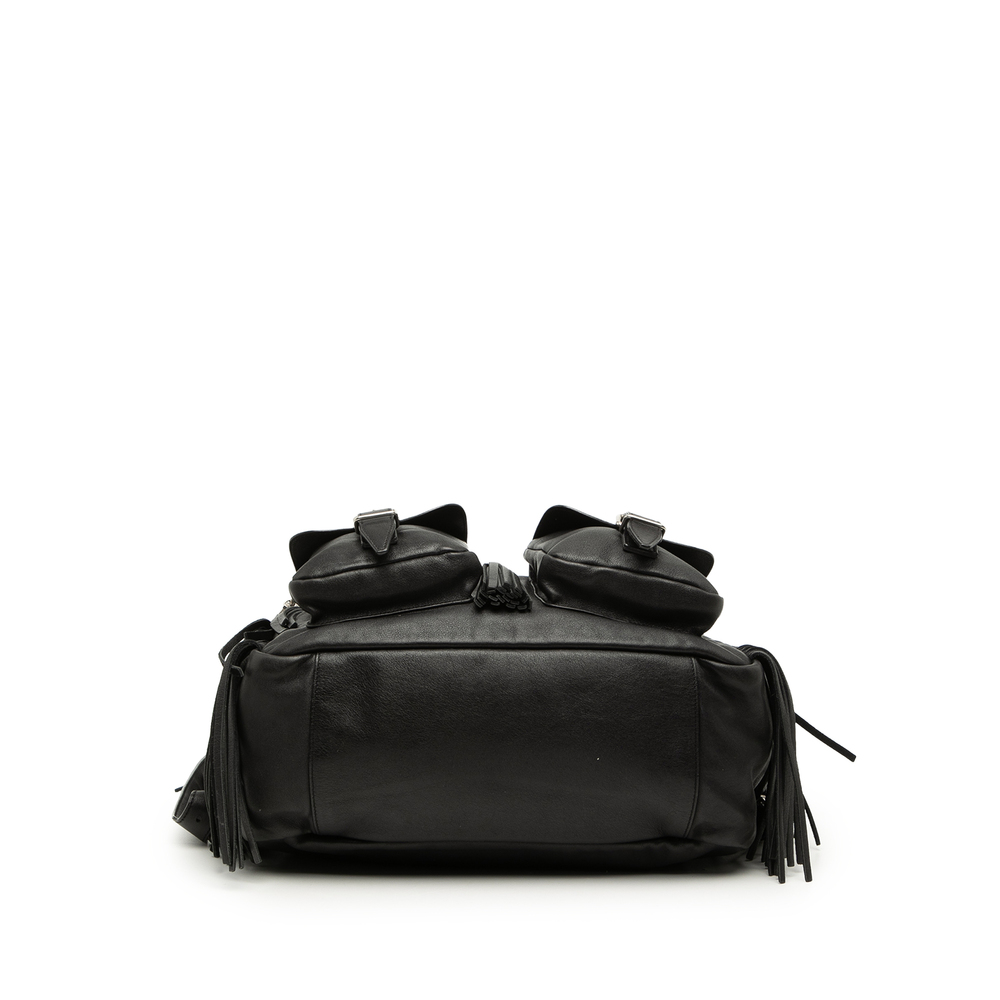 Pre-Loved Saint Laurent Calfskin Fringe Festival Backpack - Picture 3 of 8